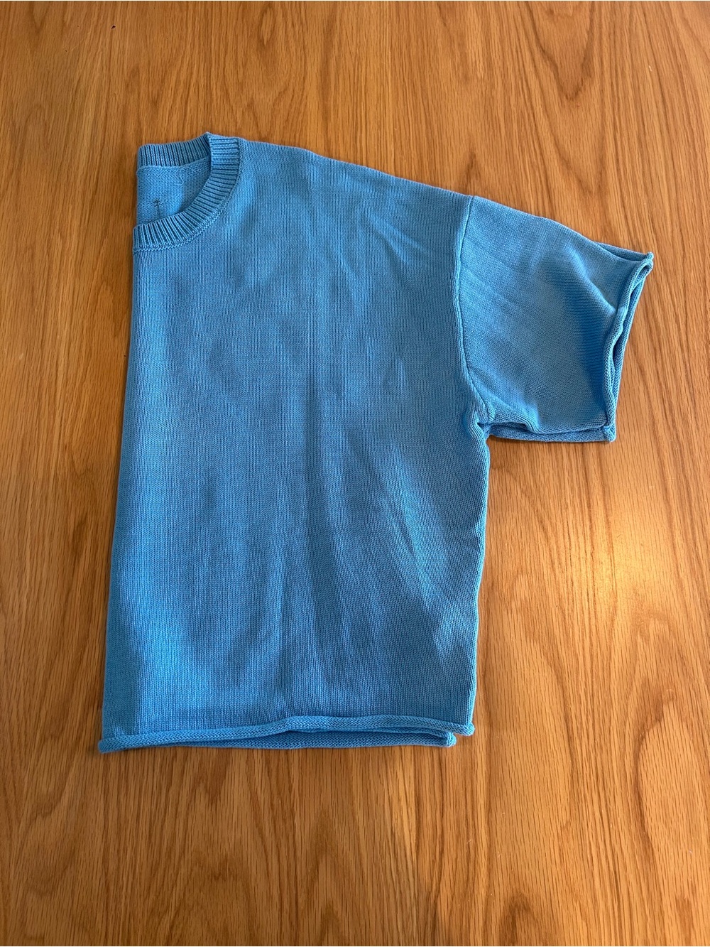 Daily Drills Beach Knit Cropped Sleeve - Malibu Blue Size M/L NWOT
